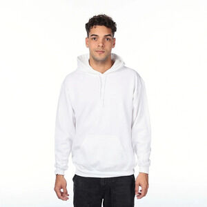 Hanes Ecosmart Unisex Fleece Hoodie in White Size L